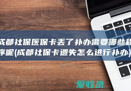 成都社保医保卡丢了补办需要哪些程序呢(成都社保卡遗失怎么进行补办)