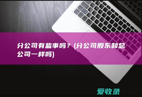 分公司有监事吗？(分公司股东和总公司一样吗)