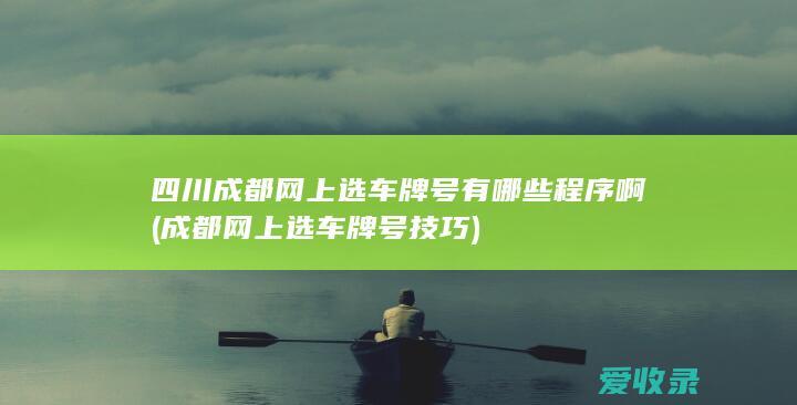 四川成都网上选车牌号有哪些程序啊(成都网上选车牌号技巧)