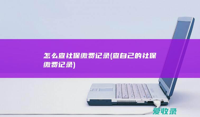 怎么查社保缴费记录(查自己的社保缴费记录)