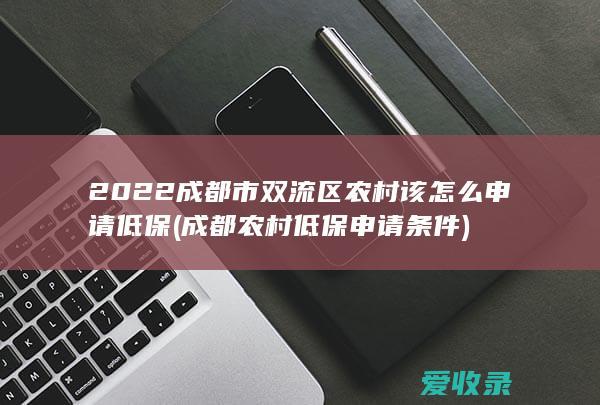 2022成都市双流区农村该怎么申请低保