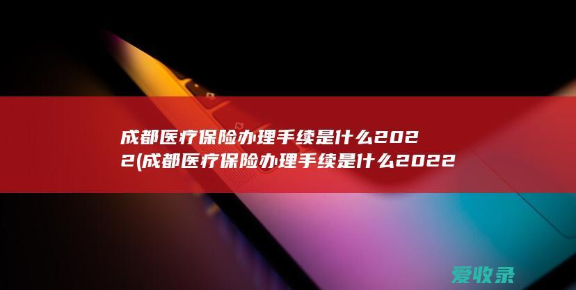 成都医疗保险办理手续是什么2022(成都医疗保险办理手续是什么2022年的)