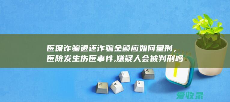 医保诈骗退还诈骗金额应如何量刑，医院发生伤医事件,嫌疑人会被判刑吗