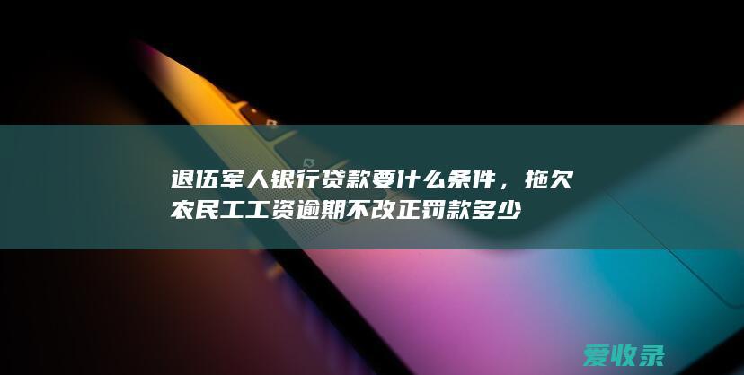 退伍军人银行贷款要什么条件，拖欠农民工工资逾期不改正罚款多少