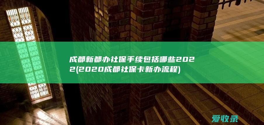 成都新都办社保手续包括哪些2022(2020成都社保卡新办流程)