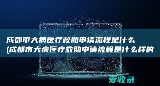 成都市大病医疗救助申请流程是什么(成都市大病医疗救助申请流程是什么样的)