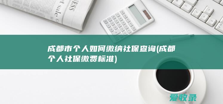 成都市个人如何缴纳社保查询(成都个人社保缴费标准)