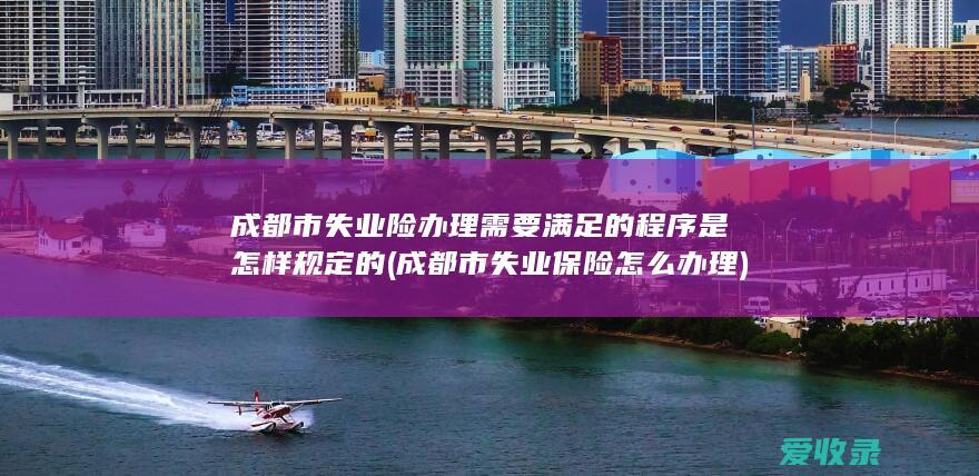 成都市失业险办理需要满足的程序是怎样规定的(成都市失业保险怎么办理)