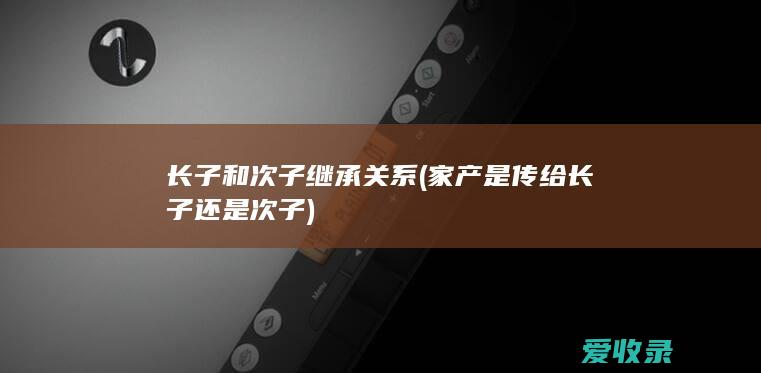 长子和次子继承关系(家产是传给长子还是次子)