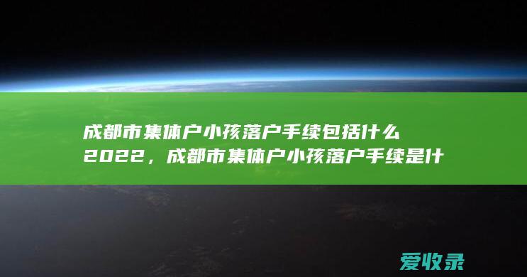 成都市集体户小孩落户手续包括什么2022，成都市集体户小孩落户手续是什么