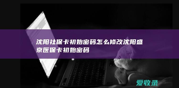 沈阳社保卡初始密码怎么修改 沈阳盛京医保卡初始密码