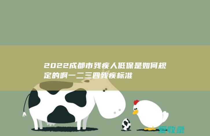 2022成都市残疾人低保是如何规定的啊 一二三四残疾标准