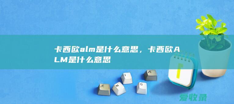 卡西欧alm是什么意思，卡西欧ALM是什么意思