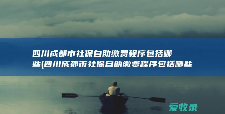 四川成都市社保自助缴费程序包括哪些(四川成都市社保自助缴费程序包括哪些内容)