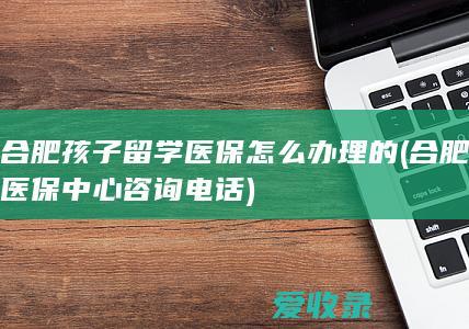 合肥孩子留学医保怎么办理的(合肥医保中心咨询电话)