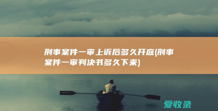 刑事案件一审上诉后多久开庭(刑事案件一审判决书多久下来)