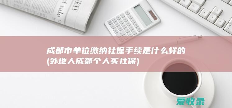 成都市单位缴纳社保手续是什么样的(外地人成都个人买社保)