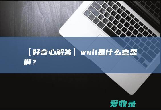 【好奇心解答】wuli是什么意思啊？