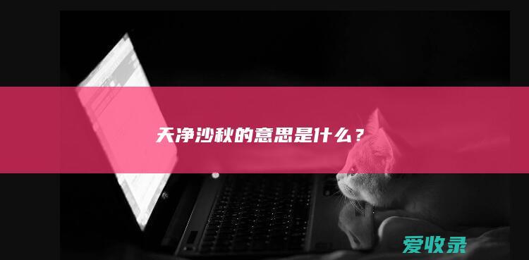 天净沙秋的意思是什么？