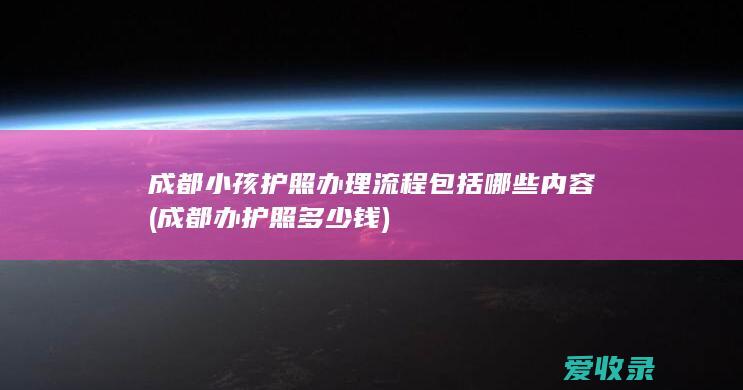 成都小孩护照办理流程包括哪些内容(成都办护照多少钱)