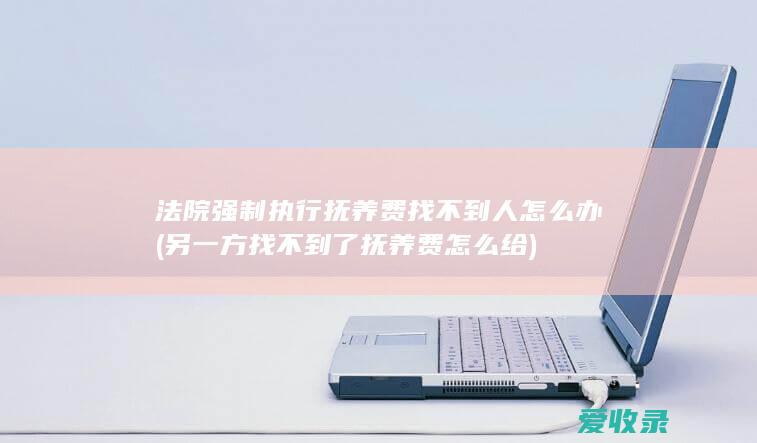 法院强制执行抚养费找不到人怎么办(另一方找不到了抚养费怎么给)