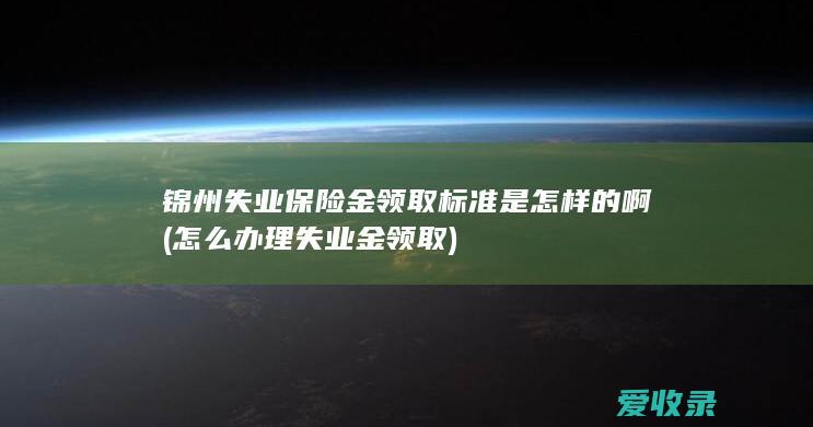 锦州失业保险金领取标准是怎样的啊(怎么办理失业金领取)