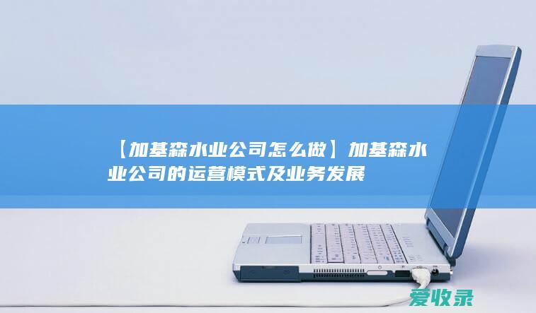 【加基森水业公司怎么做】加基森水业公司的运营模式及业务发展