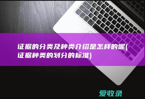 证据的分类及种类介绍是怎样的呢(证据种类的划分的标准)