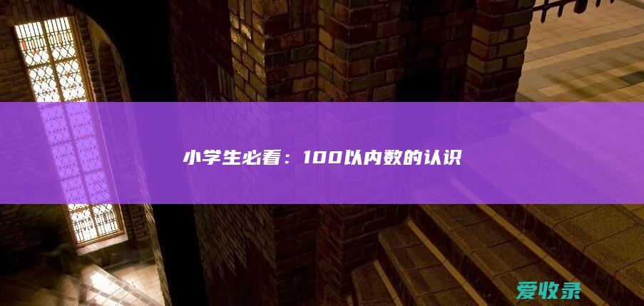 小学生必看：100以内数的认识