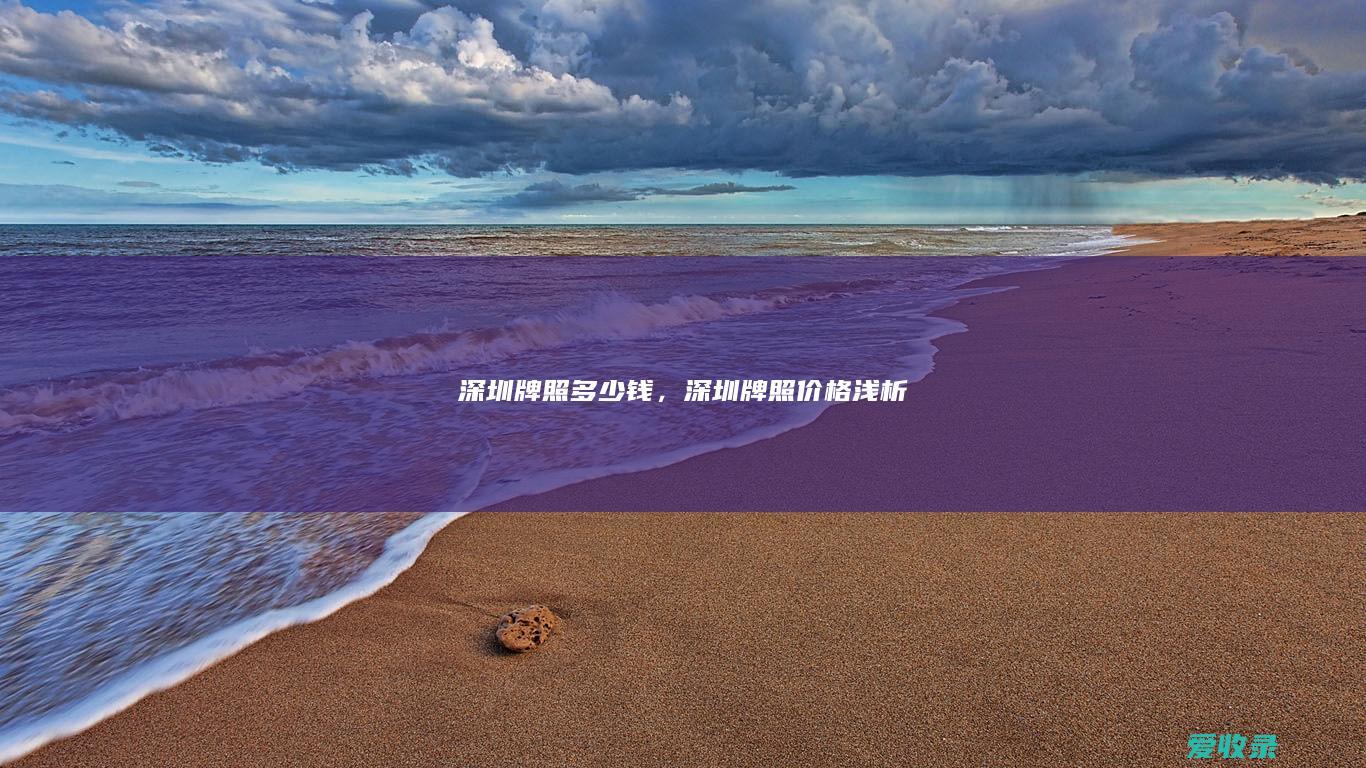 深圳牌照多少钱，深圳牌照价格浅析