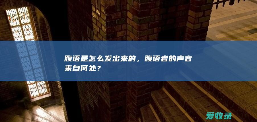 腹语是怎么发出来的，腹语者的声音来自何处？