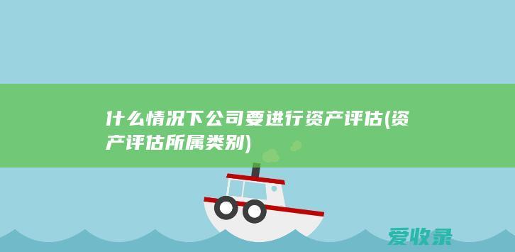 什么情况下公司要进行资产评估(资产评估所属类别)