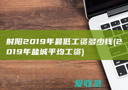 射阳2019年最低工资多少钱(2019年盐城平均工资)