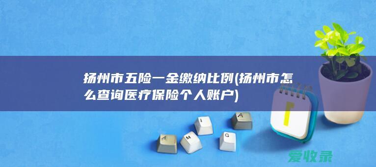 扬州市五险一金缴纳比例(扬州市怎么查询医疗保险个人账户)