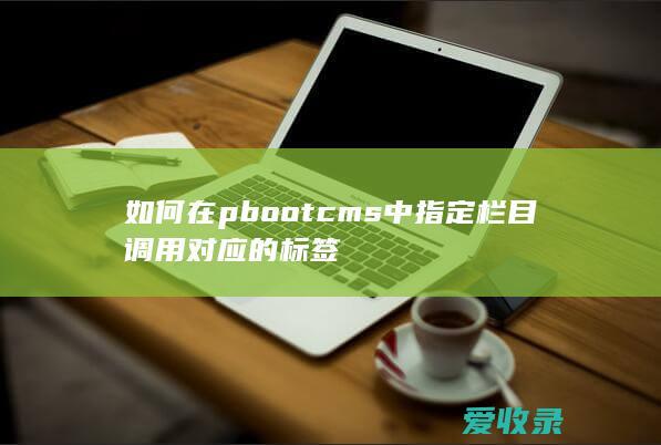 如何在pbootcms中指定栏目调用对应的标签