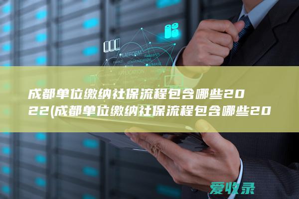 成都单位缴纳社保流程包含哪些2022(成都单位缴纳社保流程包含哪些2022年的)