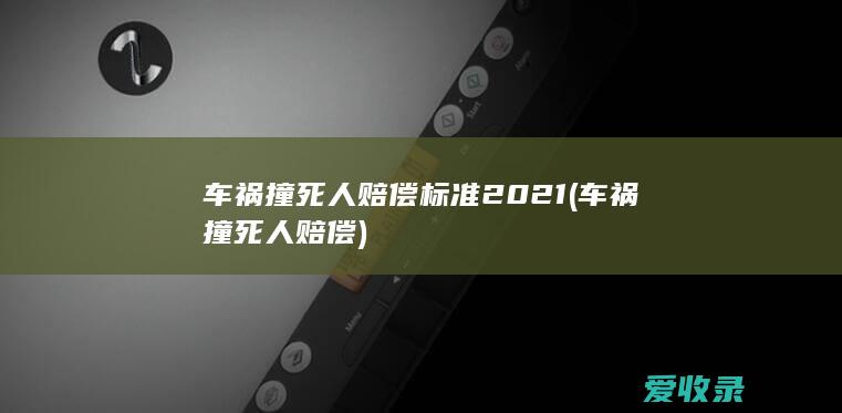 车祸撞死人赔偿标准2021(车祸撞死人赔偿)