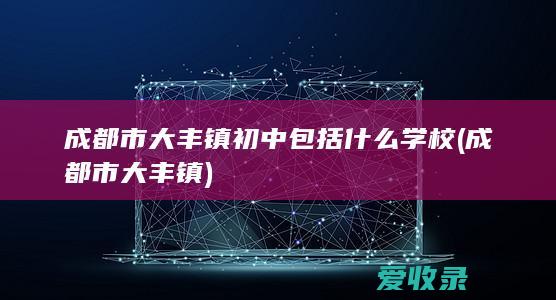 成都市大丰镇初中包括什么学校(成都市大丰镇)