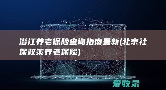 潜江养老保险查询指南最新(北京社保政策养老保险)