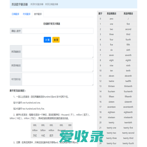 数字英文计算器